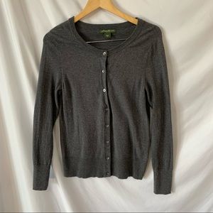 Eddie Bauer Lightweight Grey Button Cardigan Sz S